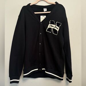 Zara Black and White Sweatshirt with New York Patch